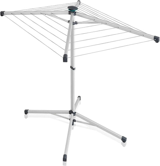 Produit avec 14 m d'étendage, Leifheit Séchoir Parapluie sur Pied LinoPop-Up 140, Montage rapide d'une seule main, compact et facile à transporter