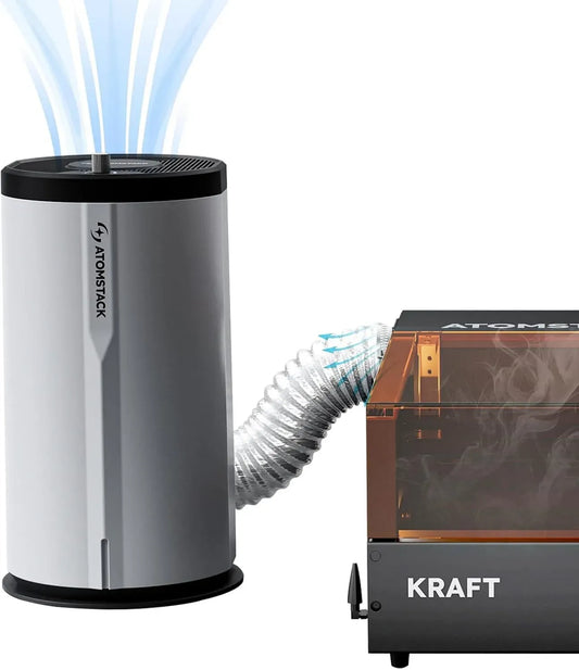 Purificateur d'air, ATOMSTACK, efficacité de filtration de 99,9%, système de filtration à 5 couches