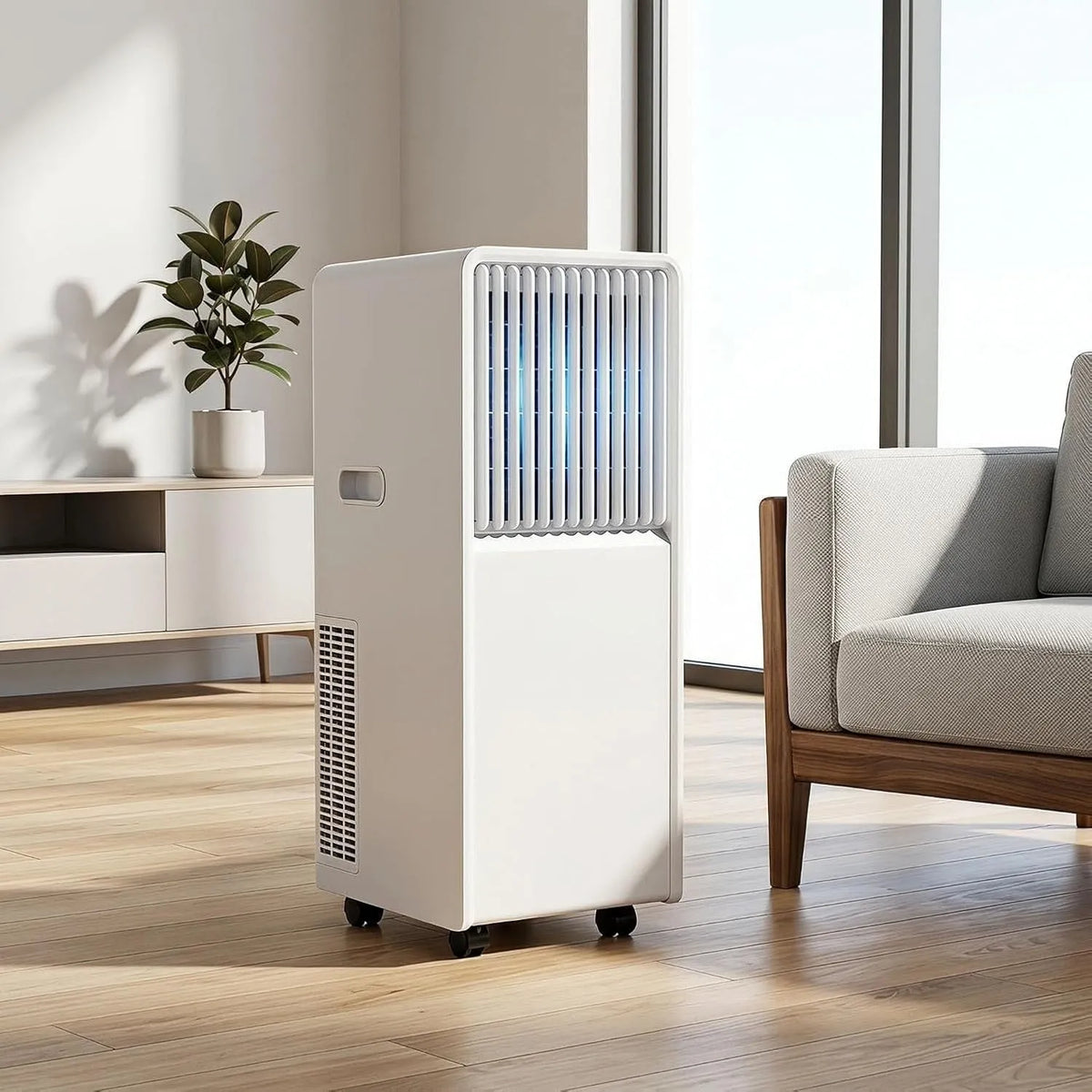 Climatiseur, minuteur, 12000 BTU, Kit Fenêtre Inclus, Climatiseur Mobile 12000 BTU avec Télécommande et Minuteur