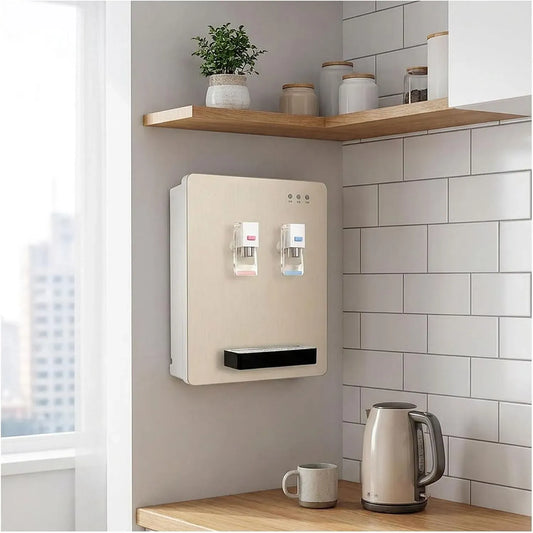 Distributeur, 2 zones de température, acier inoxydable, pour cuisine et bureau