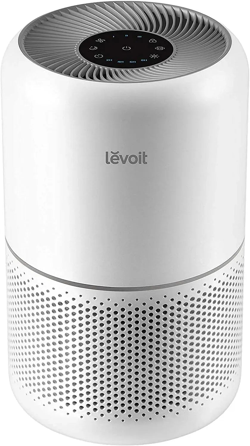 Purificateur d'air, 187 m³/h, 24 dB, minuteur, 3 vitesses, silencieux, HEPA Filtre Capturer la Fumée Pollen Poussière, 24dB Mode Veille