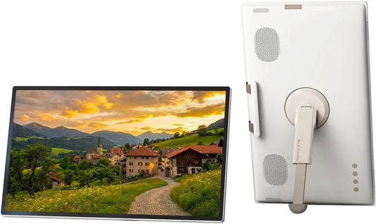 Moniteur 1080p 8MP, 25 pouces, portable, extérieur, tactile, Android OS, dalle IPS, USB, camping, Écran IPS, Android 14, Caméra 8MP, Télécommande