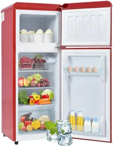 Congélateur, 92 L, classe énergétique E, autonome, rouge, 41 cm de large, -27 °C ~ 13 °C, 105, 5 cm de haut, Réfrigérateurs standard