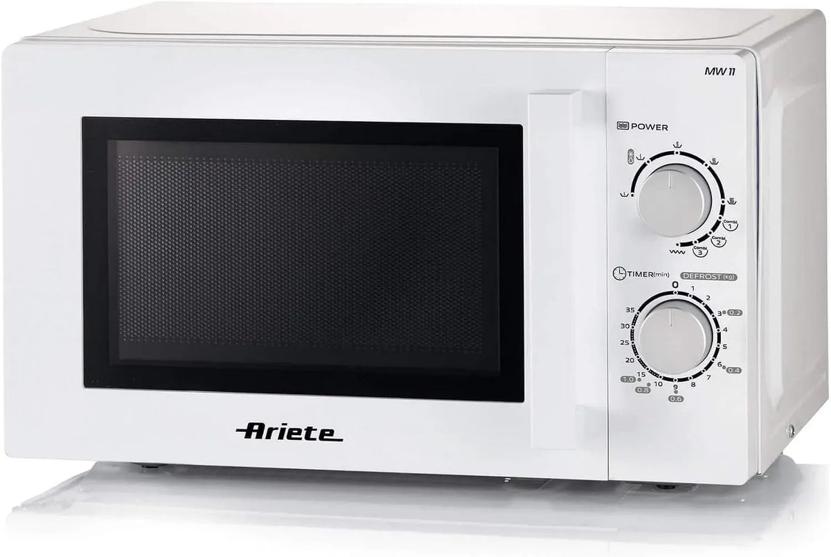 Micro-ondes, 25,5 cm, 20 L, 3 programmes, minuteur, gril, décongélation, four micro-ondes, blanc, Ariete 952, minuterie 35 minutes