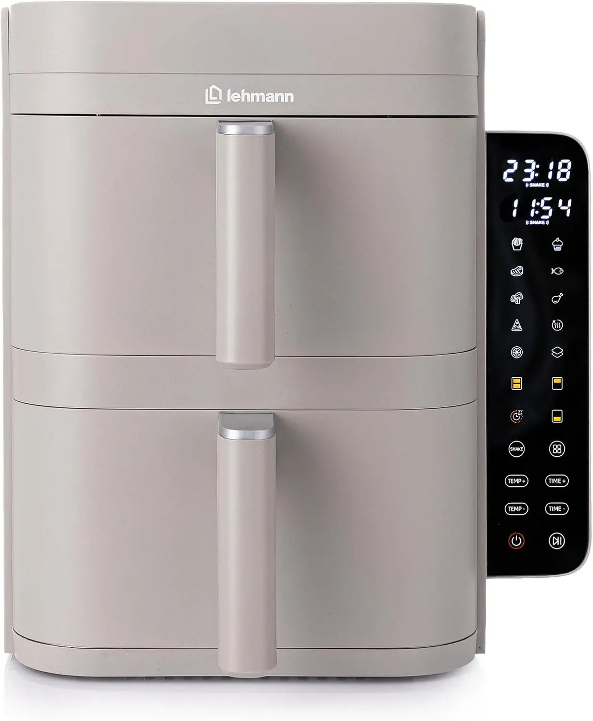 Friteuse à air chaud, 12 L, 2800 W, 10 programmes, 40 à 230 °C, LEHMANN XXL 12L, tactile, revêtement antiadhésif, pour Grande Famille 2800 W