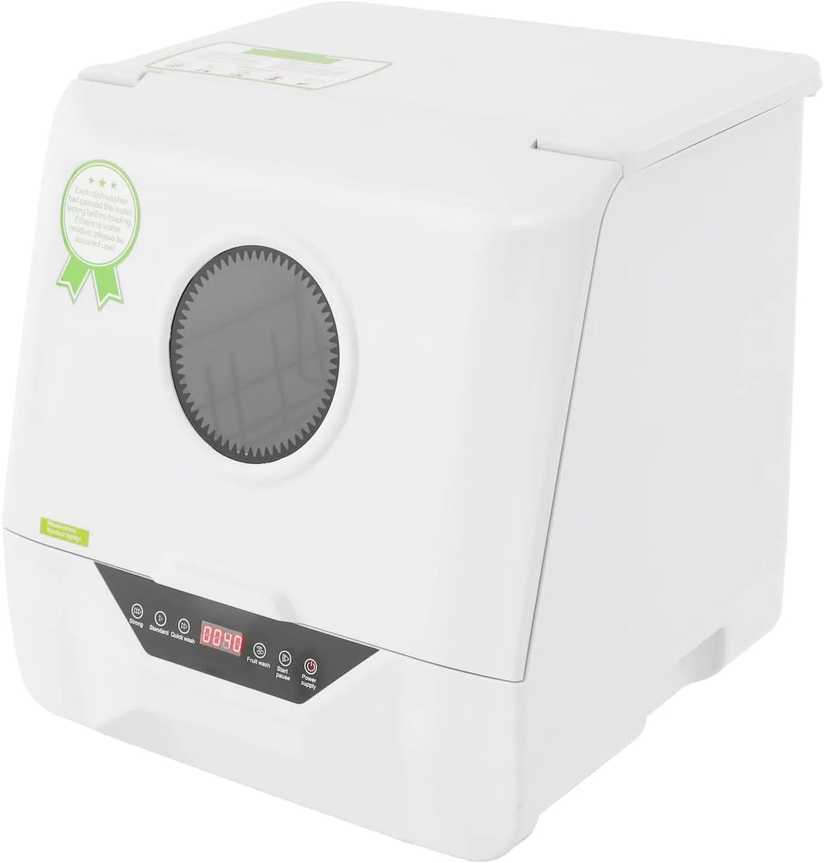 Lave-vaisselle, 800 W, portable, tactile, autonome, blanc, affichage LED, 4 modes de lavage, pour les familles de 2 à 5 personnes