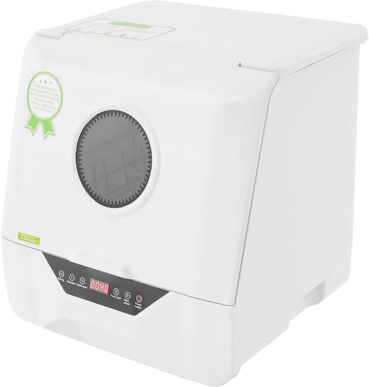 Lave-vaisselle, 800 W, portable, tactile, autonome, blanc, affichage LED, 4 modes de lavage, pour les familles de 2 à 5 personnes
