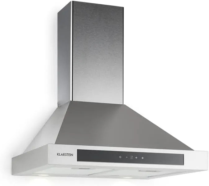 Klarstein Hotte aspirante, 60 cm, 210 W, 650 m3/h, hotte de cuisine, éclairage LED, installation murale, tactile, minuteur, acier inoxydable, 210W