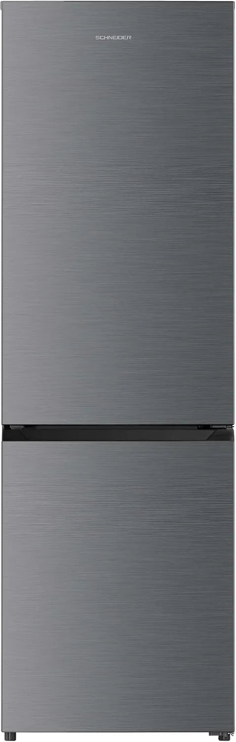 Réfrigérateur combiné, 400 L, Schneider SCCB400NFxE, acier inoxydable, frigo avec congélateur