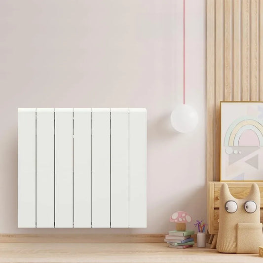 Radiateur électrique, 1000 W, verrouillage, Wi-Fi, thermostat, fil pilote 6 ordres, IP24, 4 modes de chauffe, thermostat précis, BATILEC