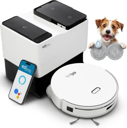 Robot aspirateur, EZICLEAN Z15, aspirateur robot, Robot aspirateur Laveur connecté All in One Pro