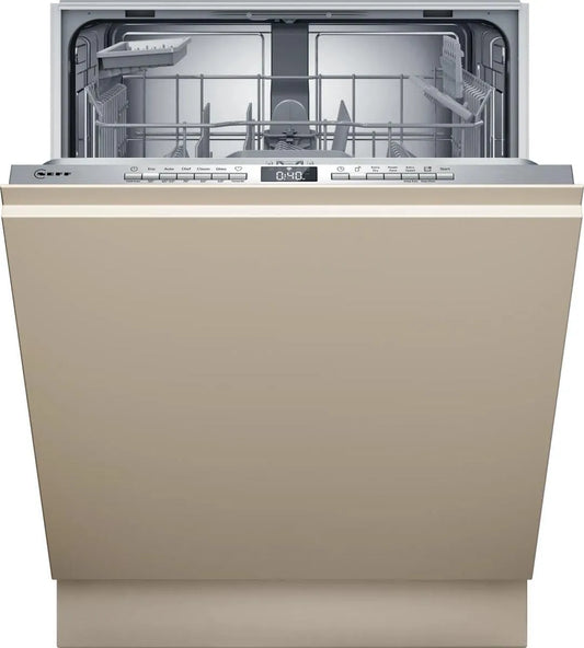 NEFF Lave-vaisselle, 60 cm, panier à couverts, tout intégrable, nettoyage puissant avec Chef 70 °C, panier supérieur réglable en hauteur, entièrement