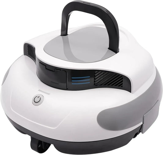 robot nettoyeur de piscine, batterie, sans fil, pose au sol et murale, pour piscines hors sol et creusées