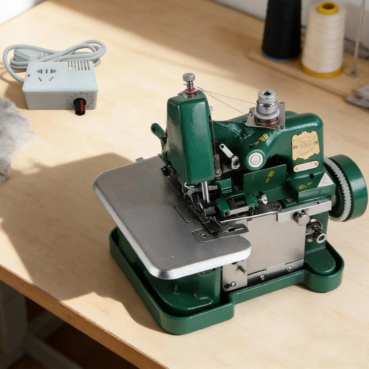 coutures rapides, Cadre en métal robuste, Surjeteuse industrielle, réglable pour tissus épais