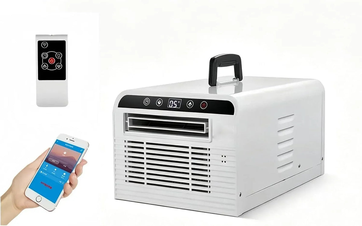 Climatiseur 1100W/2500BTU, 1100 W, tactile, Wi-Fi, camping