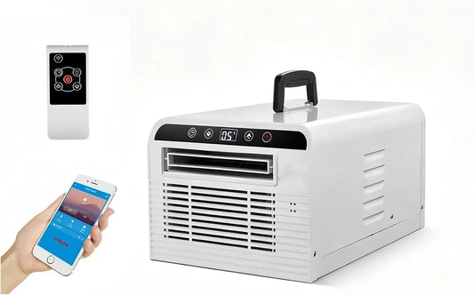 Climatiseur 1100W/2500BTU, 1100 W, tactile, Wi-Fi, camping