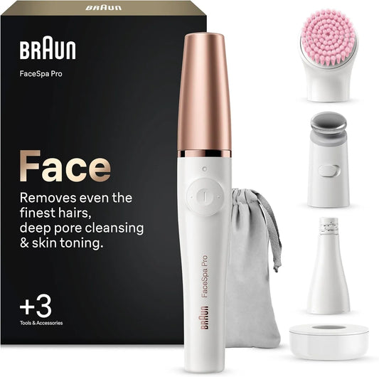 Braun Bronze et Blanc, Epilateur Electrique Femme FaceSpa Pro 912