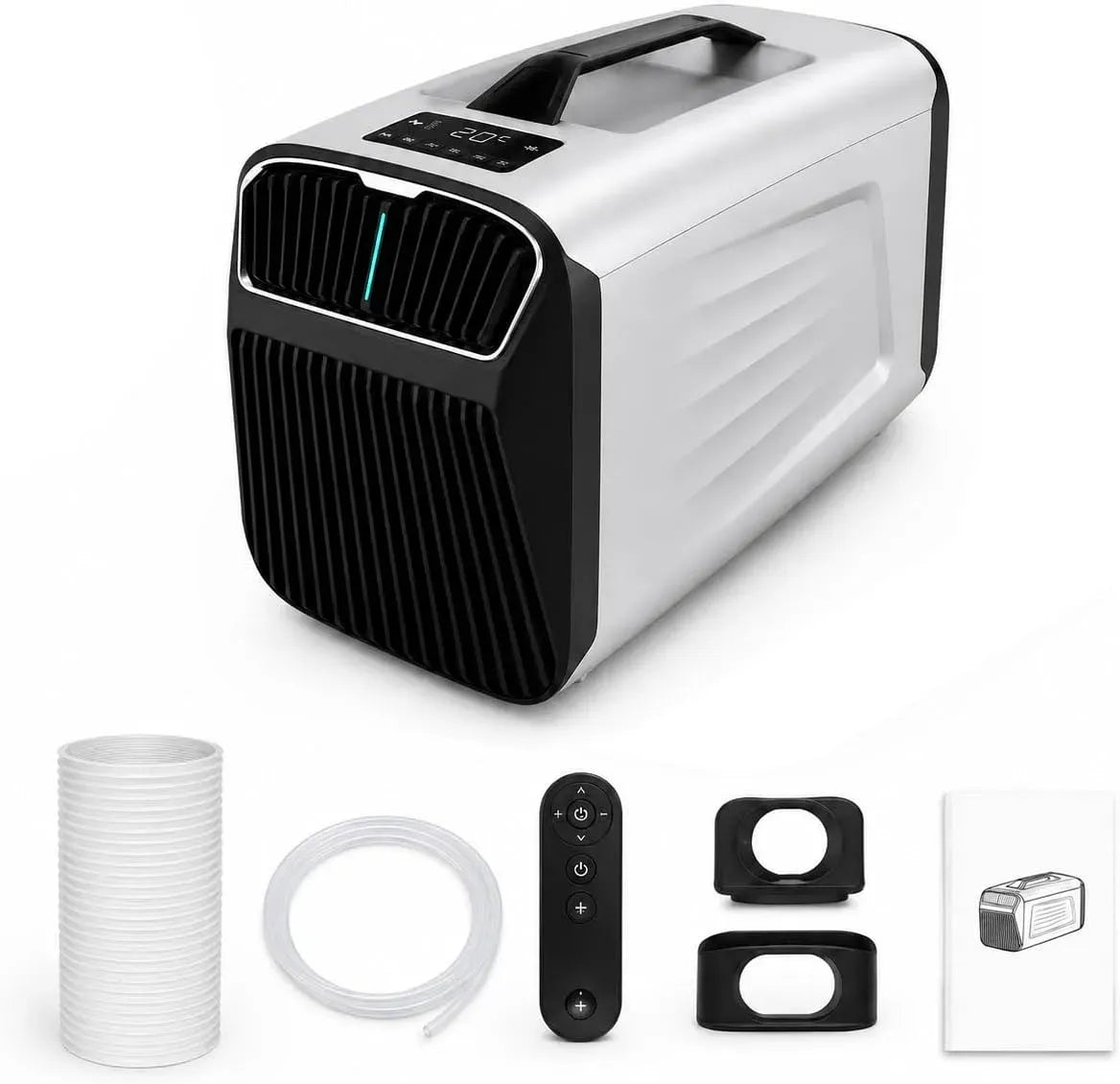 Climatiseur BTU 4 220-240V, 1500 W, 240 V, portable, silencieux, camping, argenté