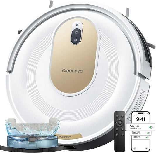 Robot aspirateur, 150 min d'autonomie, contrôle App & vocal, Ultra-Fin 7,8 cm, 4 modes intelligents