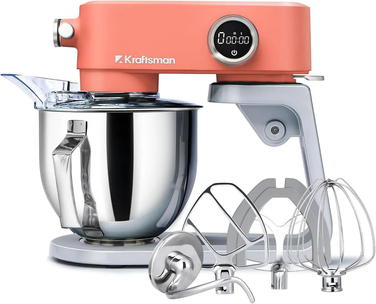 Robot de cuisine, 5 L, minuteur, professionnel, Pétrin Professionnel à 8 Vitesses avec Batteur