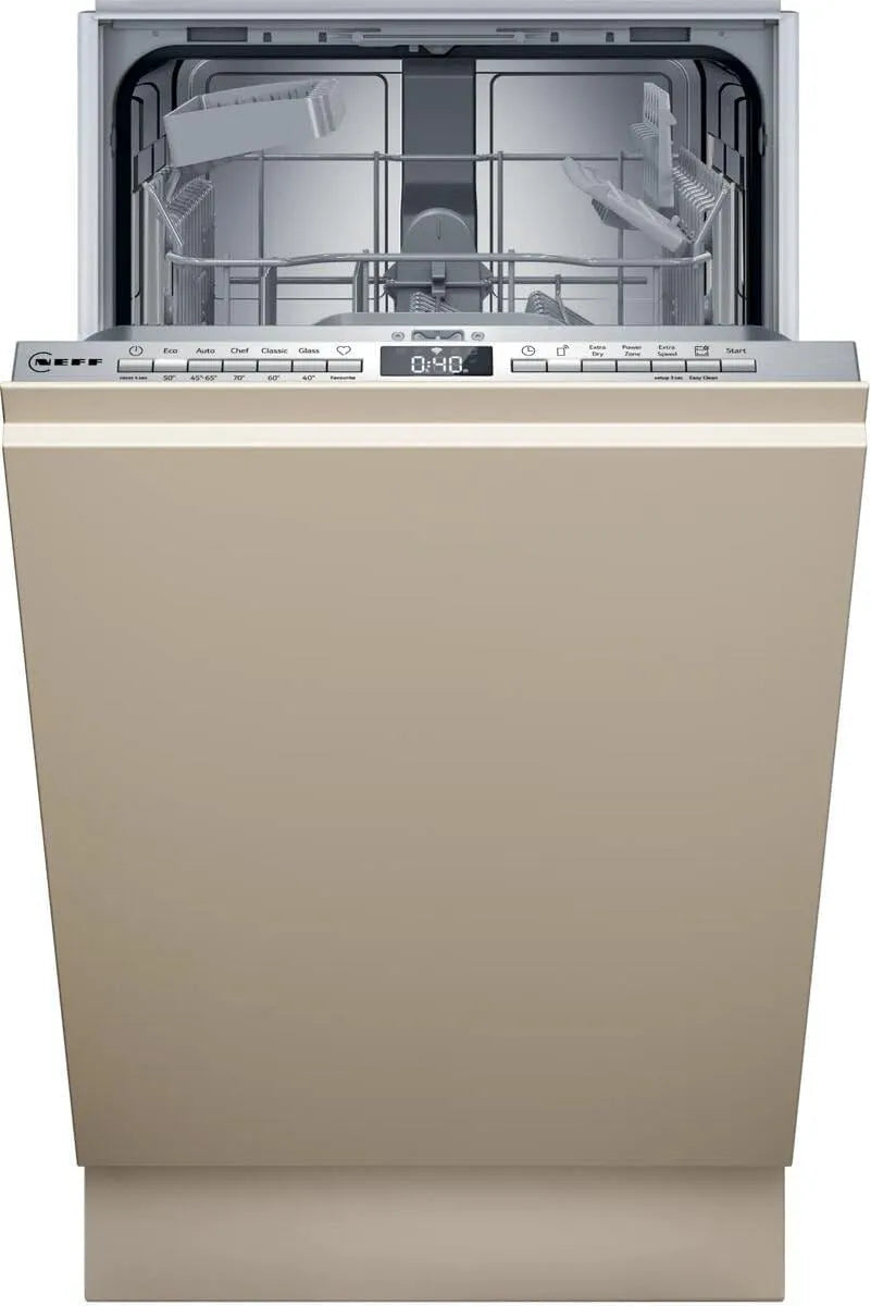 NEFF S853HKx20E Lave-vaisselle, 45 cm, panier à couverts, format slim, tout intégrable, système de panier Flex I, N 30, entièrement intégré, programme