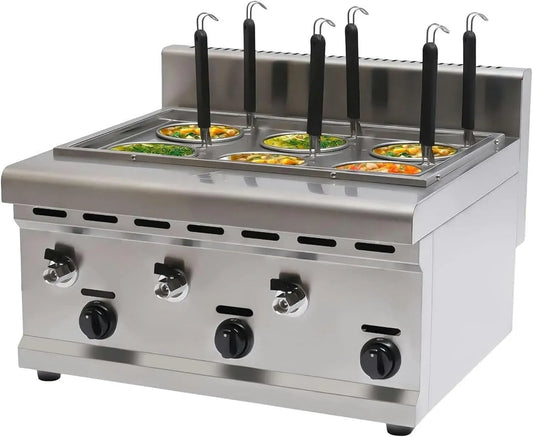 Machine à Spaghettis, cuiseur, professionnel, Bureau à gaz 6 Trous