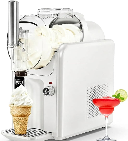 Lave-vaisselle, 2 L, surface texturée, blanc, Congélation 15–60 Min, Appareil à Boissons Glacées sans Glaçons, 5 Textures, Machine à Granité 2 L