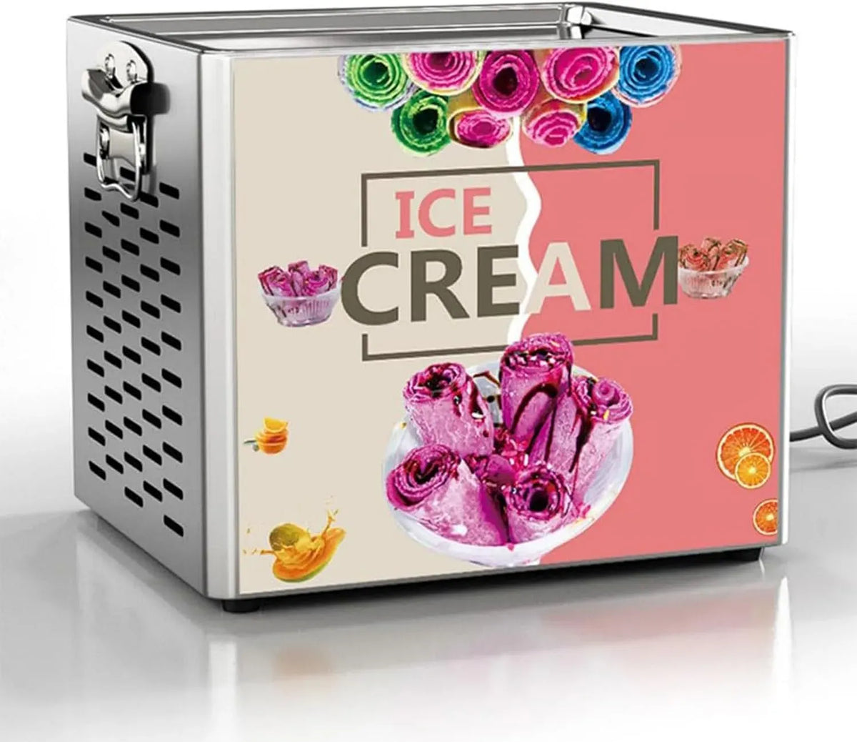 Machine à Sorbetière, Machine à Glace, machine à glace et sorbet, 330 W, pour Une Glace Roulée Maison Facile