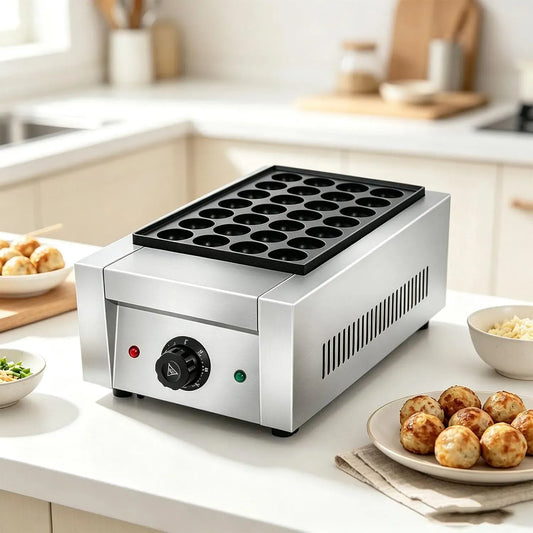 28-Hole Grill, 0 à 300 °C, professionnel, pour Takoyaki