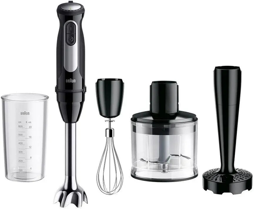 Braun MQ55307M Blender, acier inoxydable, accessoires inox, 2 vitesses