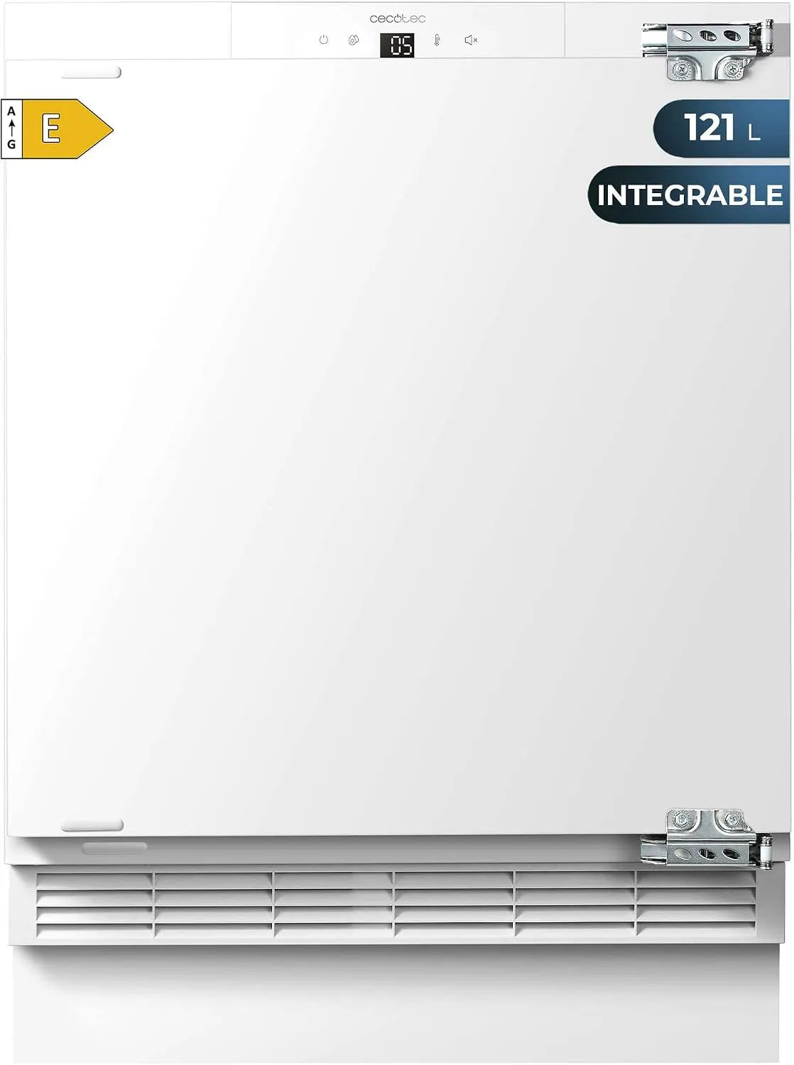 Cecotec Bolero CoolMarket TT Réfrigérateur, 121 L, congélation rapide, 2 zones de température, blanc, Hauteur 81, 8 cm et largeur 59, 5 cm, Tiroir de