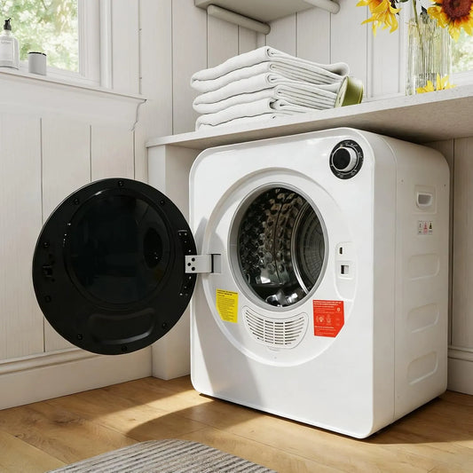 Sèche-linge, 4 programmes, 4 kg, installation murale, 4K UHD, acier inoxydable, blanc, PTC céramique et tambour inox, Machine à sécher le linge à 4