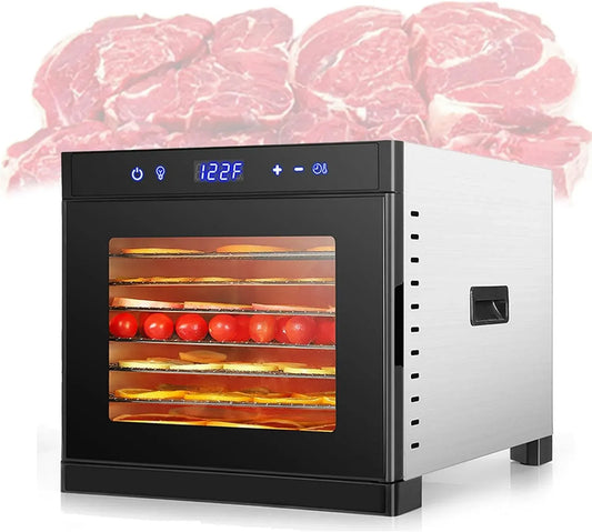 en acier inoxydable, herbes, Générique Déshydrateur alimentaire professionnel 8 plateaux, 700 W, avec minuterie 24 h et contrôle de température de 95