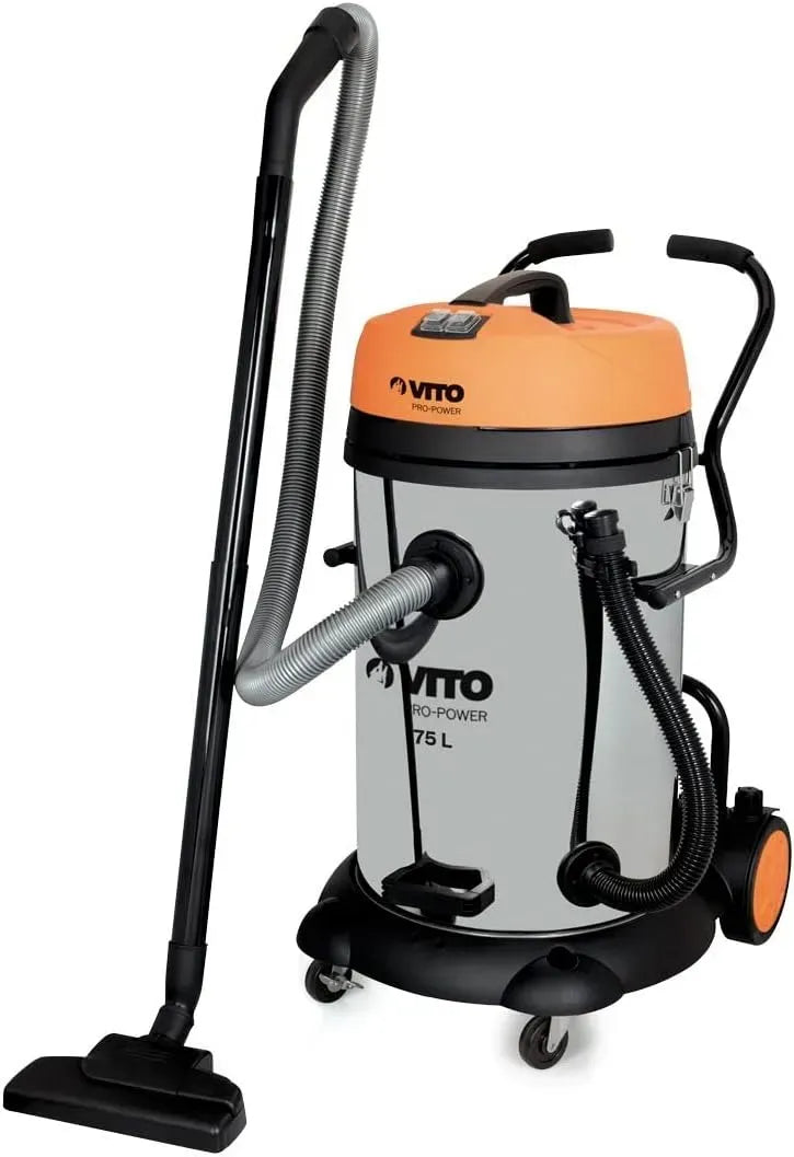 Aspirateur, 75 L, 2400 W, professionnel, acier inoxydable, VITO