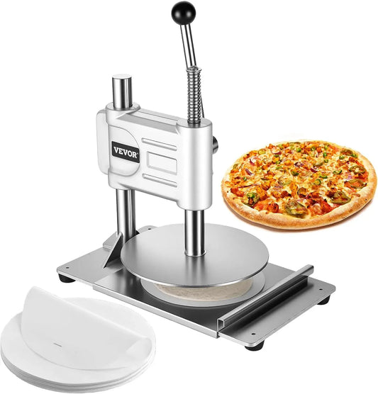 VEVOR machine à croûte, Presse, machine à café électrique, 24 cm, pizza, acier inoxydable, pour chapatis