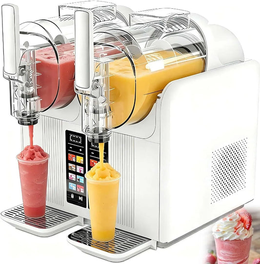 Machine à Granita, machine à glace et sorbet, machine à granité, 7 programmes, grand réservoir, professionnel, blanc, pour Margaritas