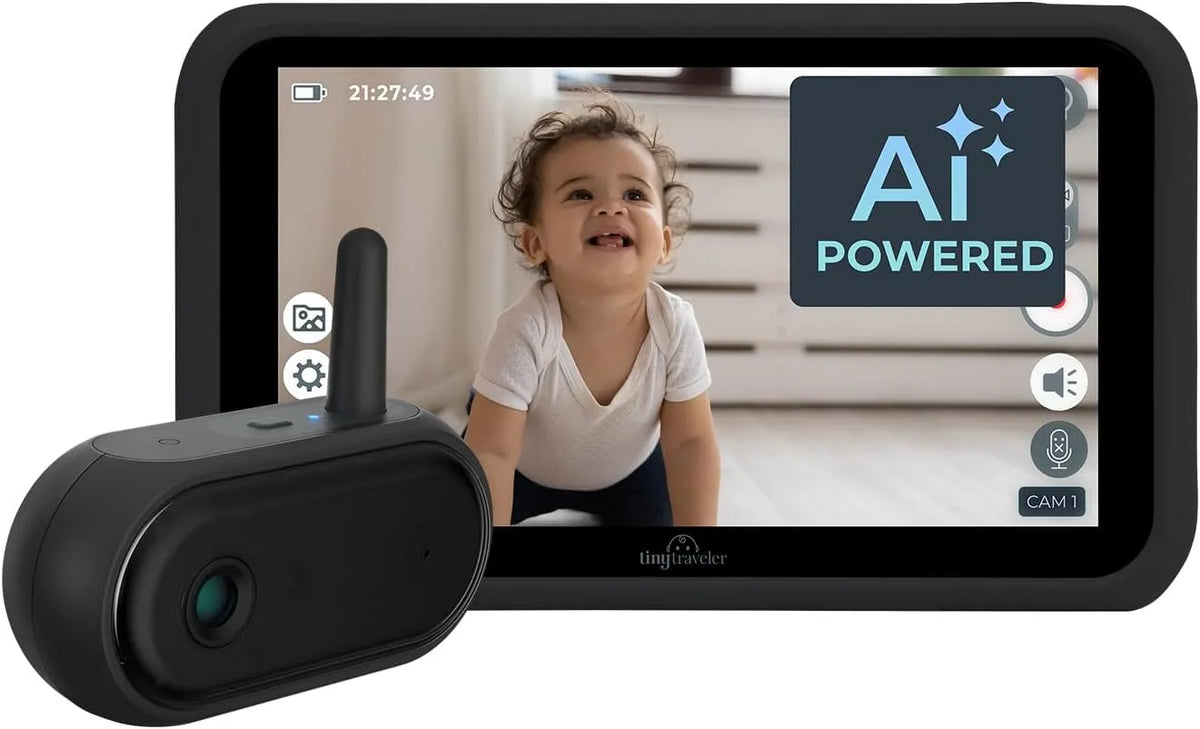 AI 1080P Traveler Écoute-bébé 5' Noir, Tiny