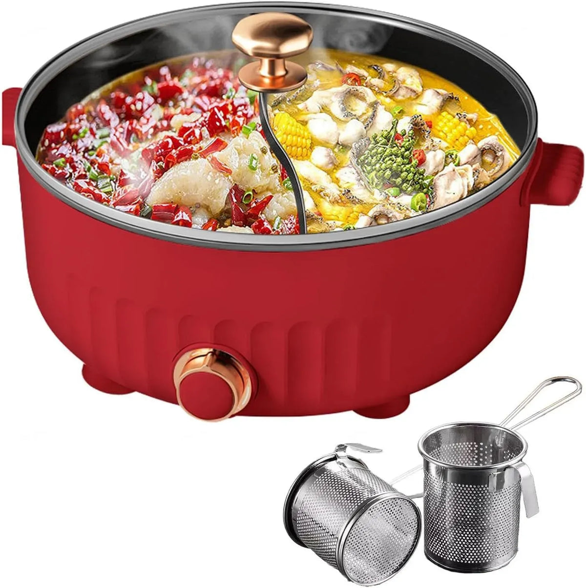 Fondue, IP65, rouge, ARTSIM, Fondue Chinoise Electrique