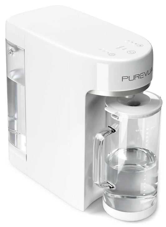 PR1-P machine de plomberie, filtre, système de filtration d'eau potable, 2 L, verre, pour comptoir domestique avec pichet en verre de 2 L