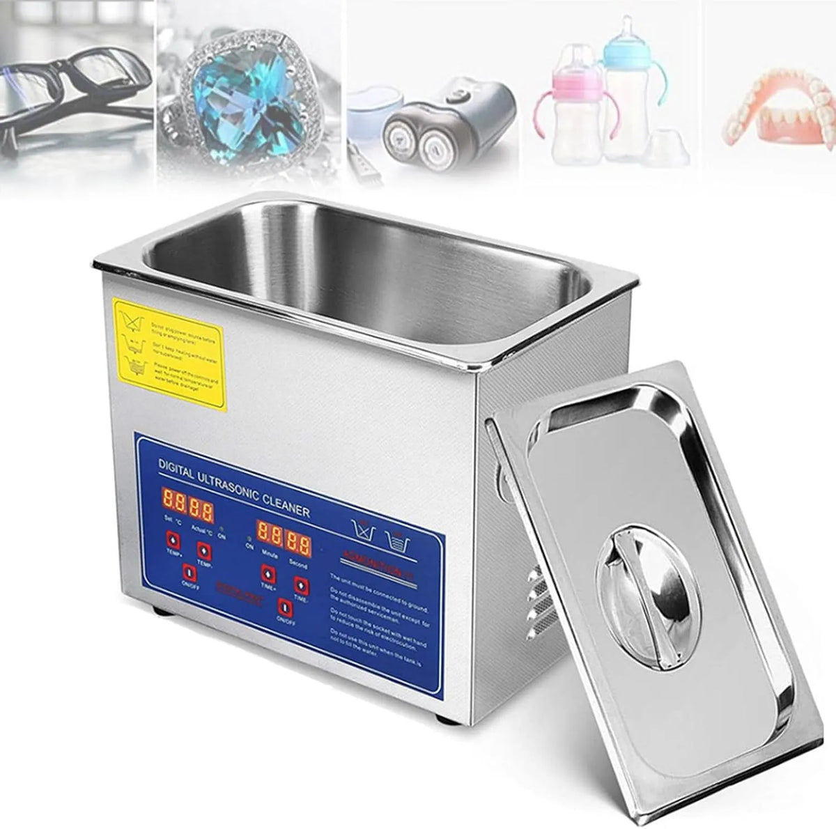 Machine De Nettoyage, Nettoyeur, Portable, cuve de nettoyage à ultrasons, 10 L, industriel, professionnel, acier inoxydable
