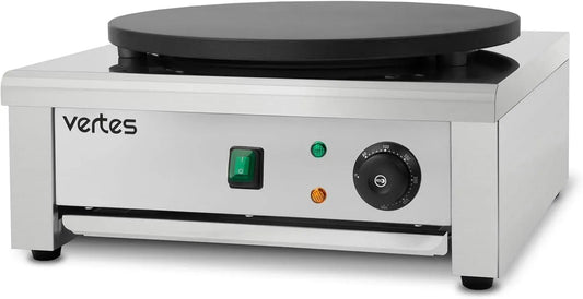 revêtement antiadhésif, 3000 W, Plaque à crêpes électrique en acier inoxydable équipé de plaque de 40 cm, température réglable en continu de 50 à 300