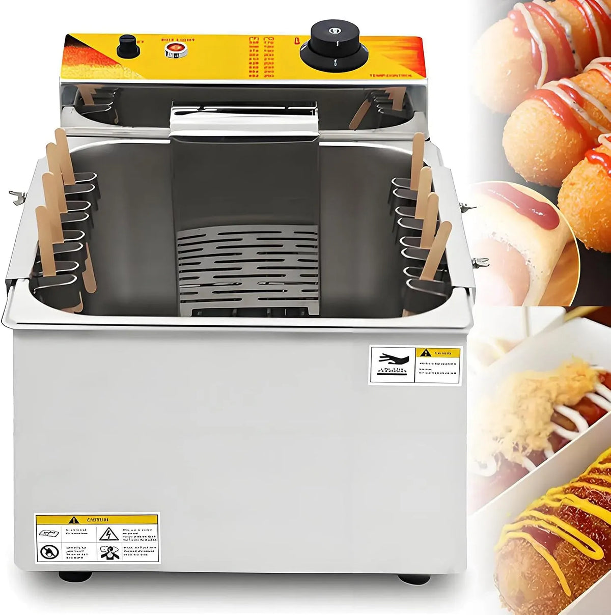 Machine, 12 L, 2.5 KW, professionnel, 2 zones de température, pour Hot-Dogs Au Fromage