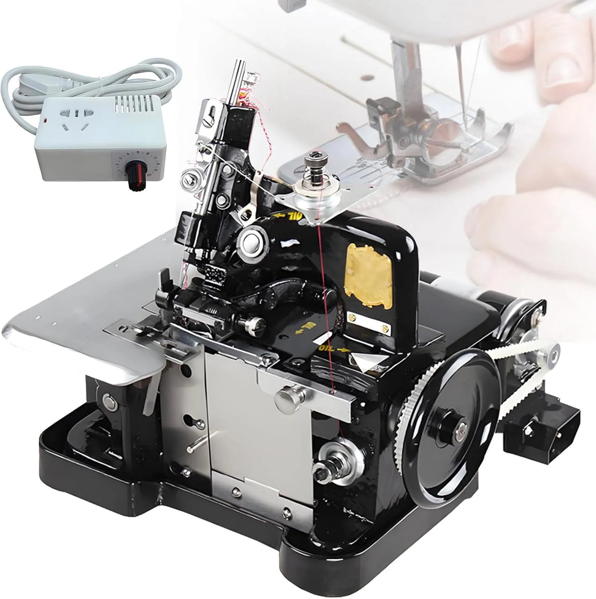 Machine à Coudre, machine à coudre électrique, 250 W, industriel, professionnel, noir