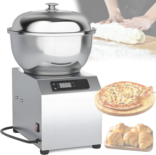 Machine à pétrir, 1800 W, 5 kg, minuteur, professionnel, restaurant, acier inoxydable, pour Les Restaurants et la Cuisine à Domicile