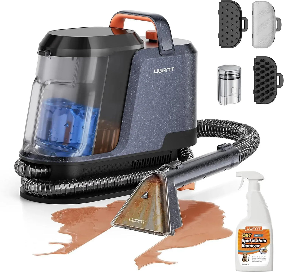 Y100Pet portable, 850 W, Uwant, Pro, Spécial Animaux Shampouineuse Canape for Élimine taches et odeurs