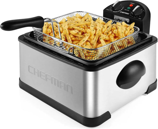 Adjustable, Maker, 4.5 L, minuteur, Timer, 5 Litre Deep Fryer with Basket for Home Use