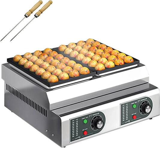 Machine À Takoyaki, 50 à 250 °C, pose libre, professionnel, food truck, pour les Stands de Street Food Et les Food Trucks