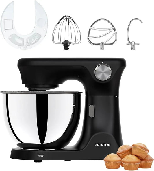 Accessoire pour appareil, 8 L, 2000 W, PRIXTON KR350, acier inoxydable, Robot Pâtissier 2000 W avec Bol en Acier Inoxydable 8 L