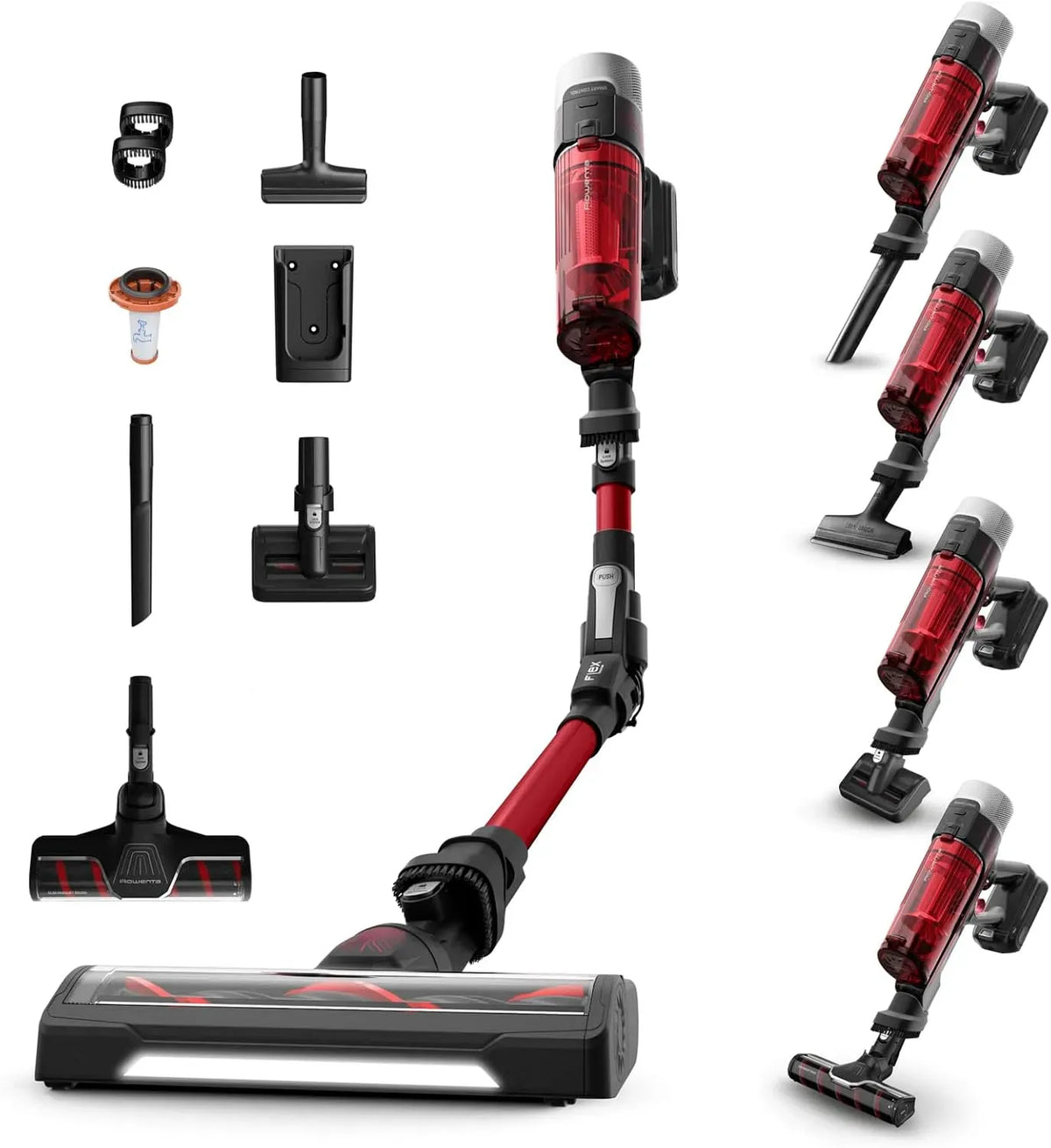 Rowenta 1-1kg Aspirateur, Autonomie 45 minutes, X-Force Flex 9, Tube flexible