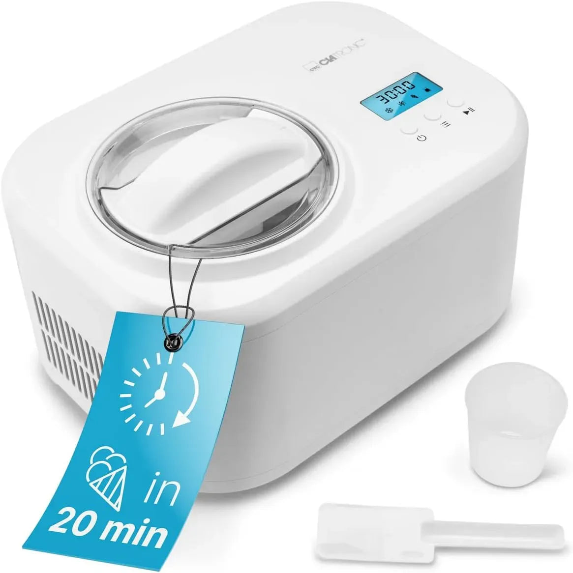 ICM 3799 Kompressor-Eismaschine, machine à glace et sorbet, 1 L